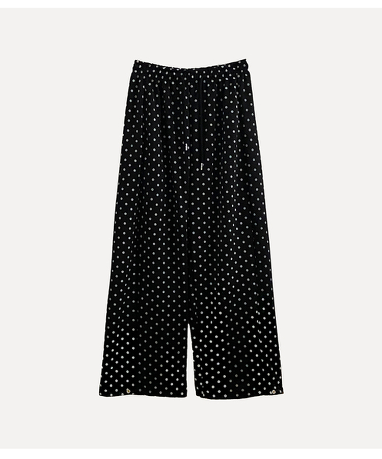 레오 도트 와이드핀턱 추리닝 트레이닝 롱팬츠 4color