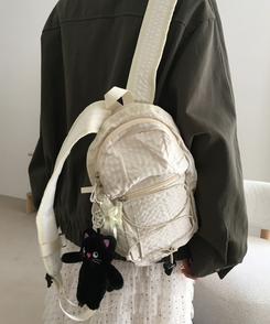 チェックストリングミニバックパック IVORY