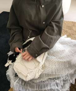 チェックストリングミニバックパック IVORY