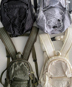 チェックストリングミニバックパック