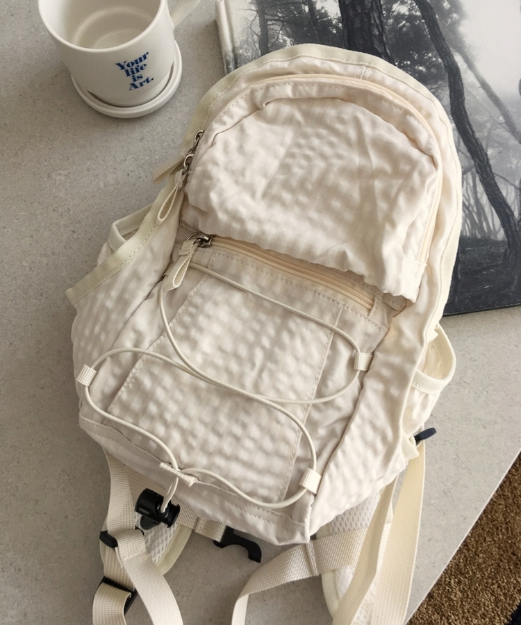 チェックストリングミニバックパック