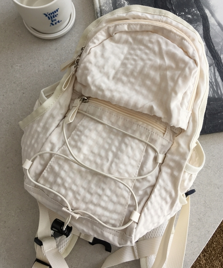 チェックストリングミニバックパック