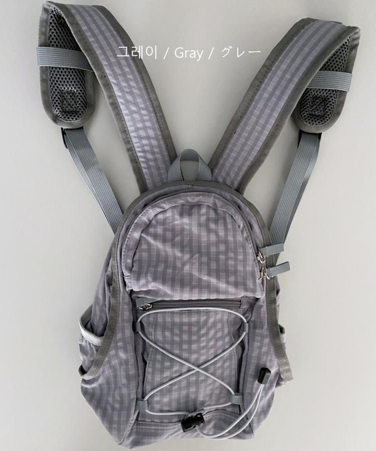 チェックストリングミニバックパック