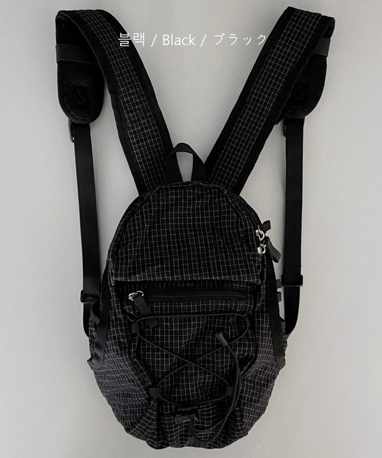 チェックストリングミニバックパック