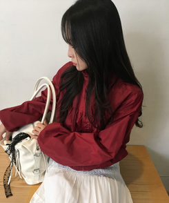 シャーリングリボンウィンドブレーカー(5color) RED