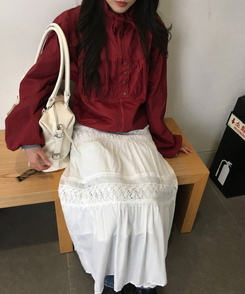 シャーリングリボンウィンドブレーカー(5color) RED