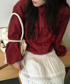 シャーリングリボンウィンドブレーカー(5color) RED