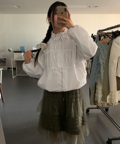 シャーリングリボンウィンドブレーカー(5color) IVORY