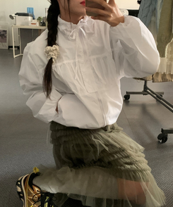 シャーリングリボンウィンドブレーカー(5color) IVORY