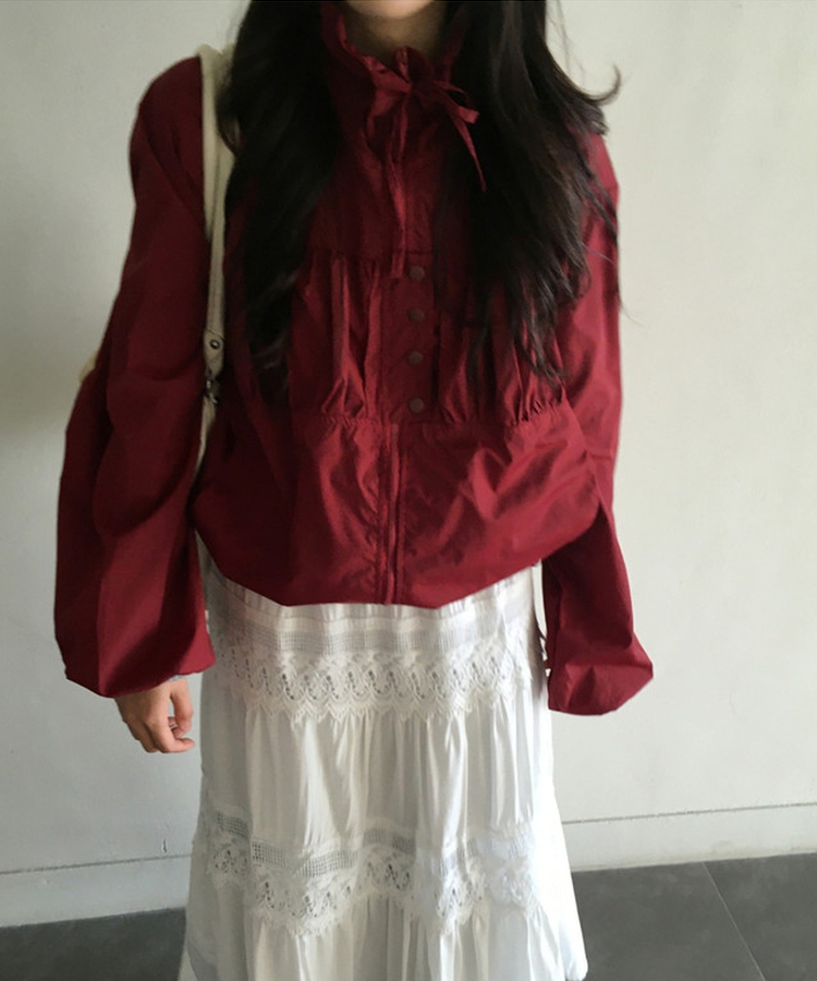 シャーリングリボンウィンドブレーカー(5color) RED