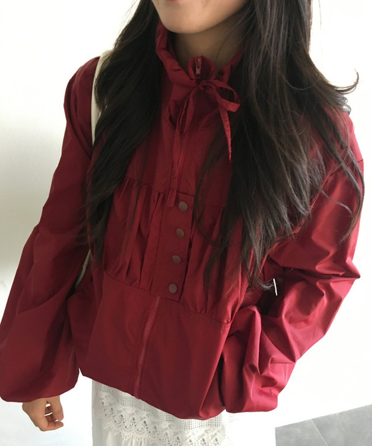 シャーリングリボンウィンドブレーカー(5color) RED
