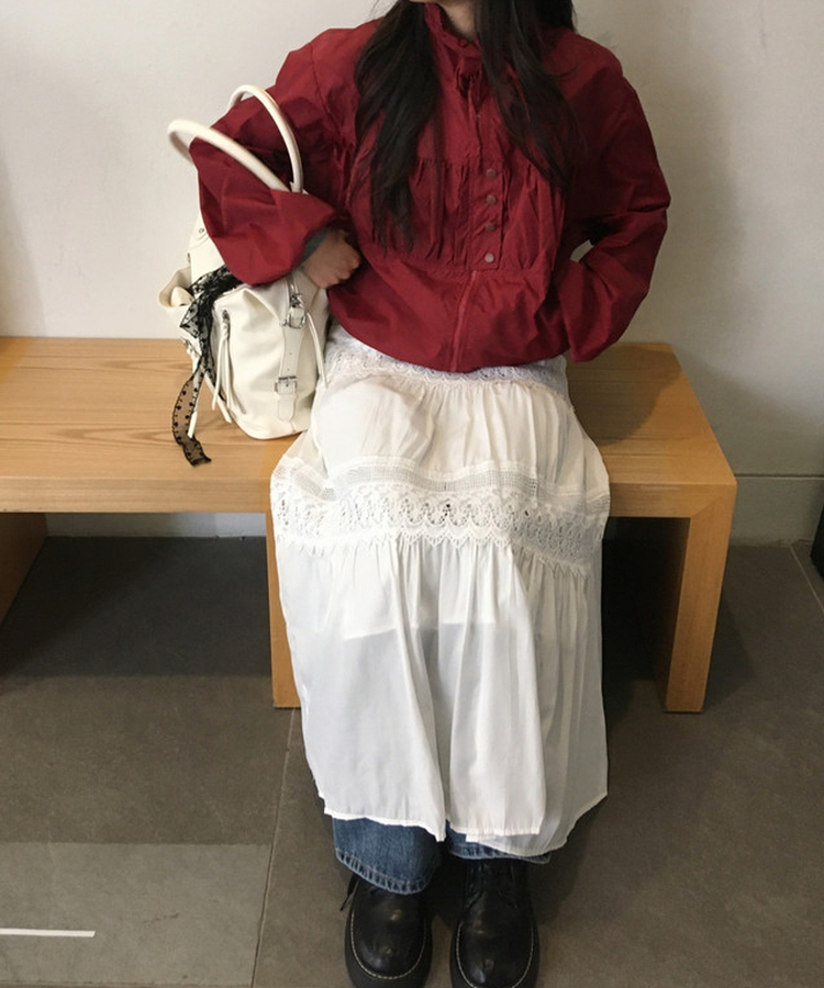 シャーリングリボンウィンドブレーカー(5color) RED