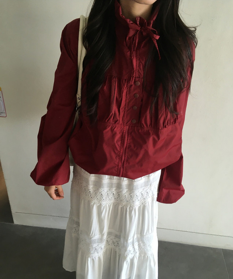 シャーリングリボンウィンドブレーカー(5color) RED