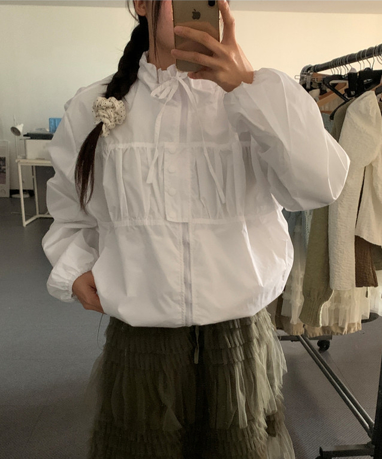 シャーリングリボンウィンドブレーカー(5color) IVORY