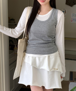 パーソナルラウンド長袖Tシャツ(10color) IVORY