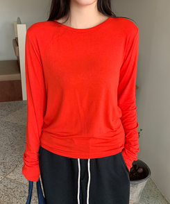 パーソナルラウンド長袖Tシャツ(10color) RED