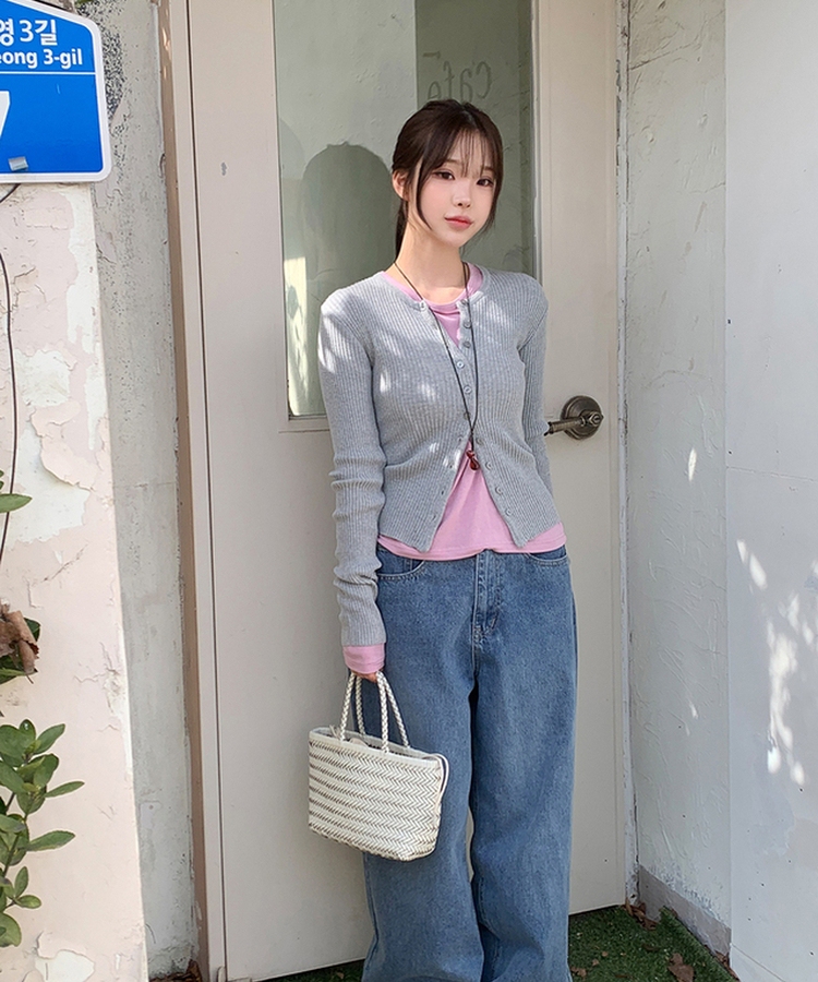 パーソナルラウンド長袖Tシャツ(10color) LAVENDER PINK