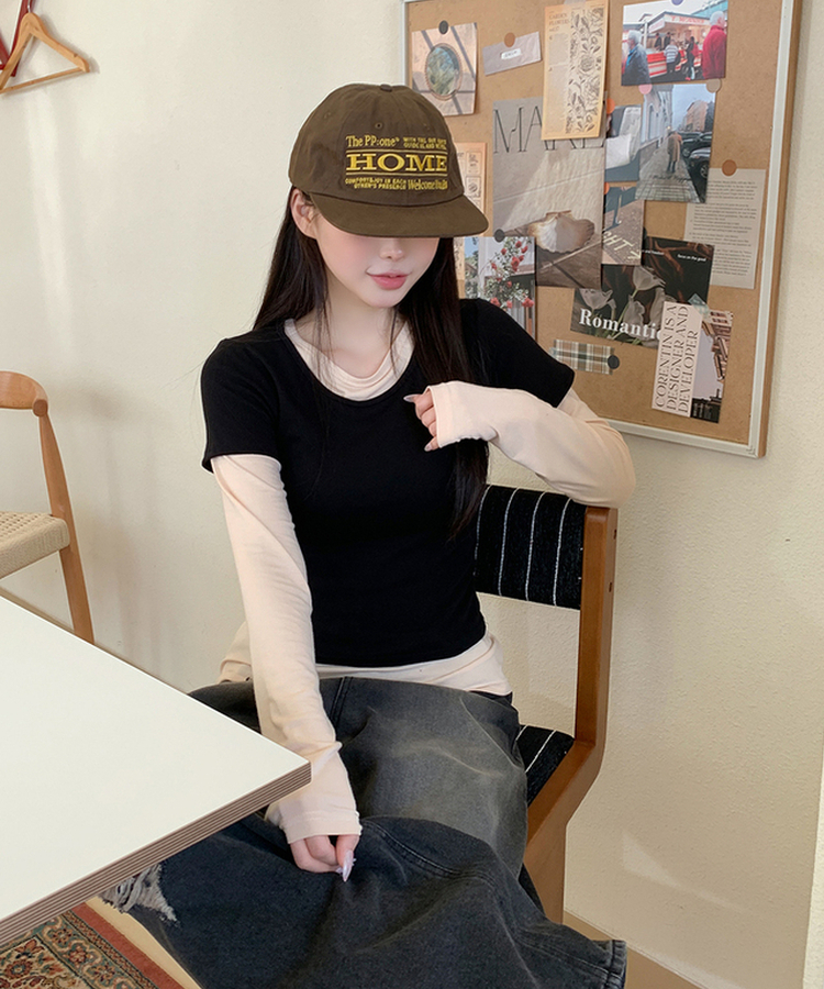 パーソナルラウンド長袖Tシャツ(10color) CREAM BEIGE