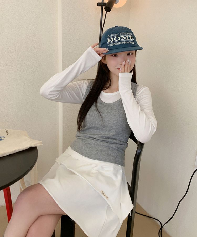 パーソナルラウンド長袖Tシャツ(10color) IVORY