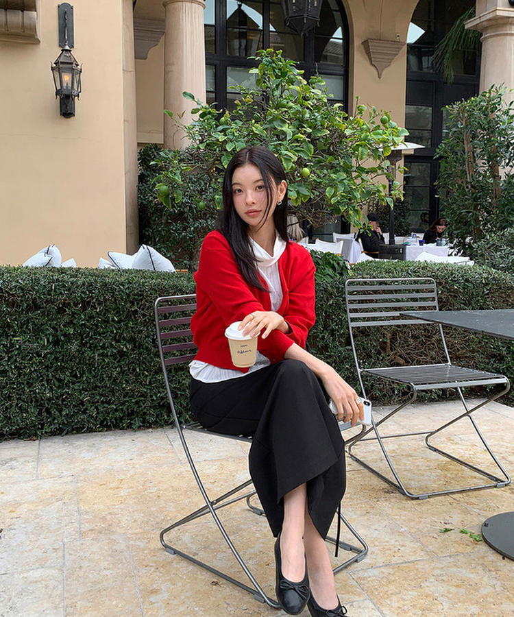 シンプルストラップロングスカート BLACK