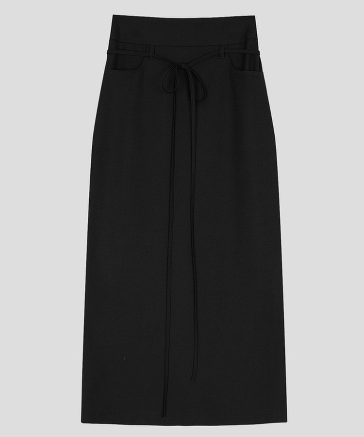 シンプルストラップロングスカート