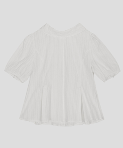 半袖カラーブラウス