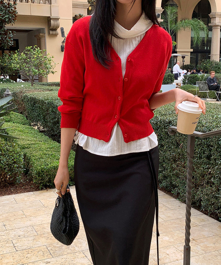 半袖カラーブラウス IVORY