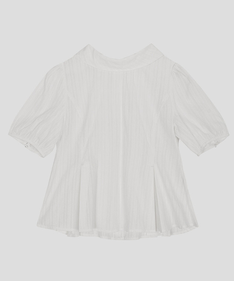 半袖カラーブラウス