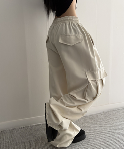 ストリングカーゴバルーンワイドパンツ(6color) IVORY
