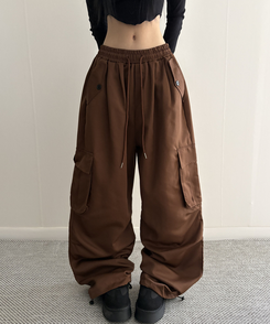 ストリングカーゴバルーンワイドパンツ(6color) CHESTNUT BROWN