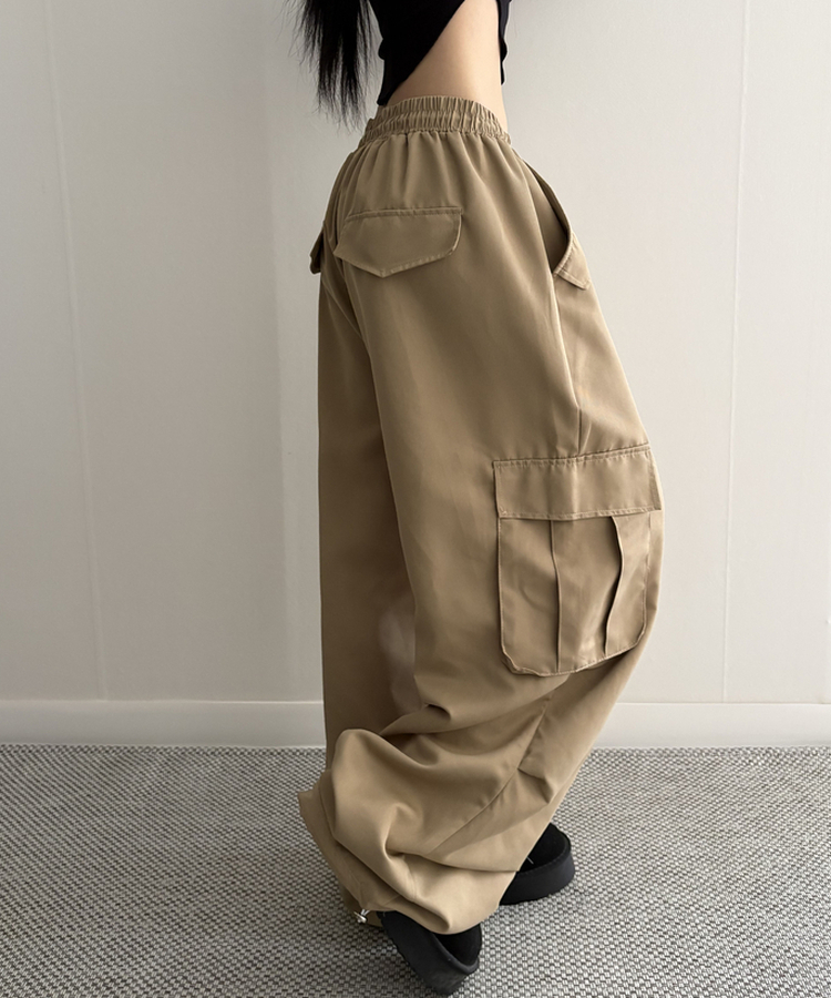 ストリングカーゴバルーンワイドパンツ(6color) BEIGE