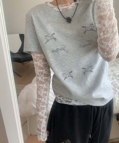 フラワーレーストップス WHITE