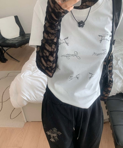 フラワーレーストップス BLACK