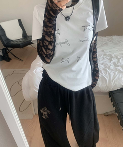 フラワーレーストップス BLACK