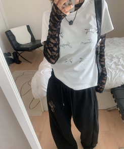 フラワーレーストップス BLACK