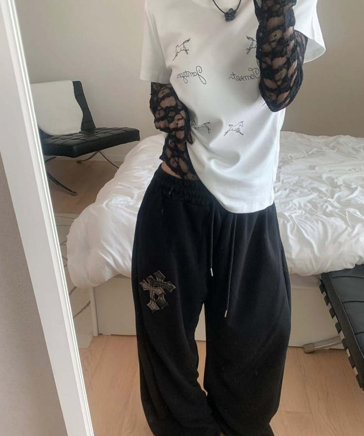 フラワーレーストップス BLACK