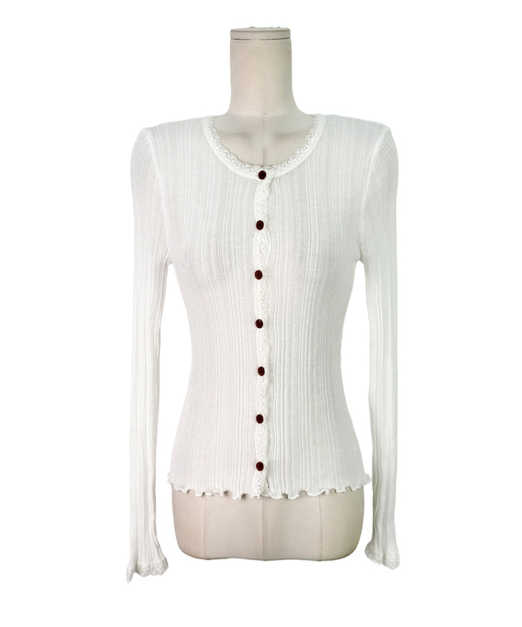 レースVネックカーディガン