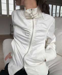 シアリング2wayバックルジャケット IVORY