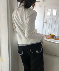 シアリング2wayバックルジャケット IVORY