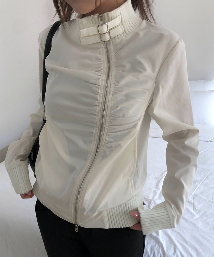 シアリング2wayバックルジャケット IVORY