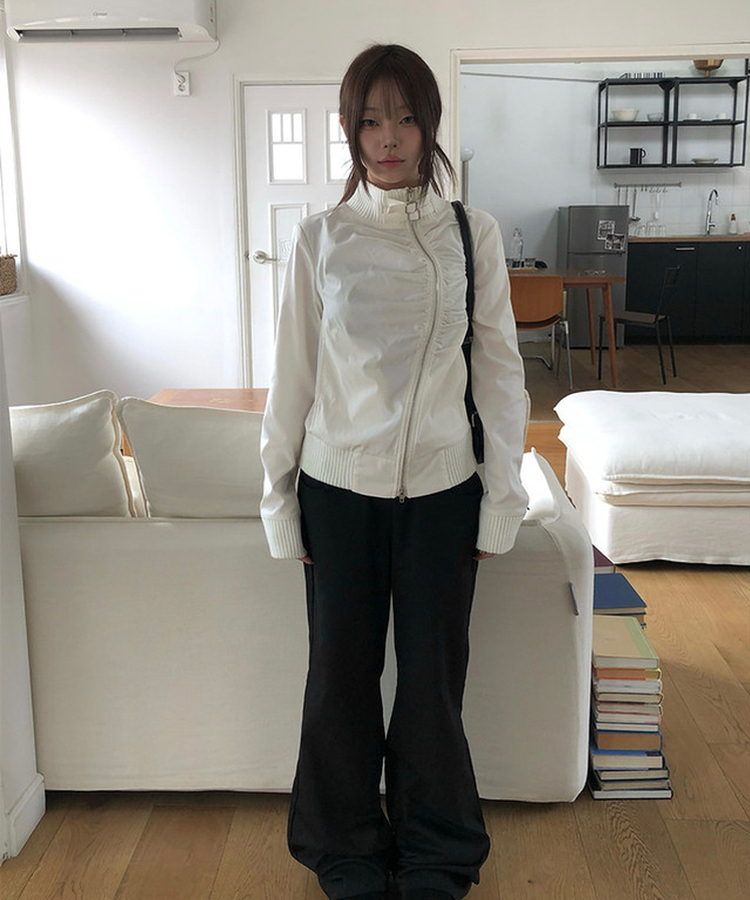 シアリング2wayバックルジャケット IVORY