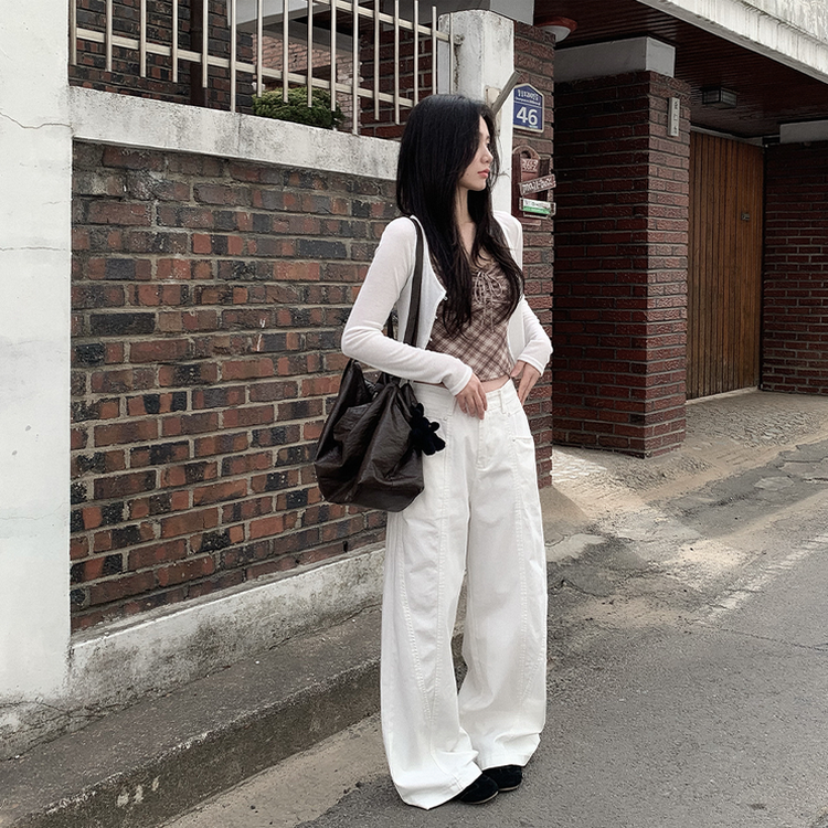 【SET】チェックレースキャミソール カーディガン IVORY