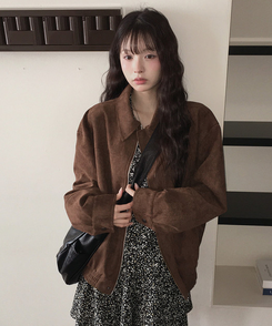 スエードラグランジャケット BROWN