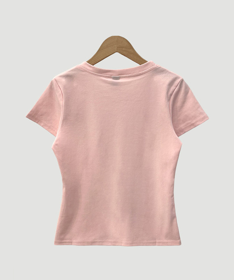 ピンクレオパード半袖Tシャツ