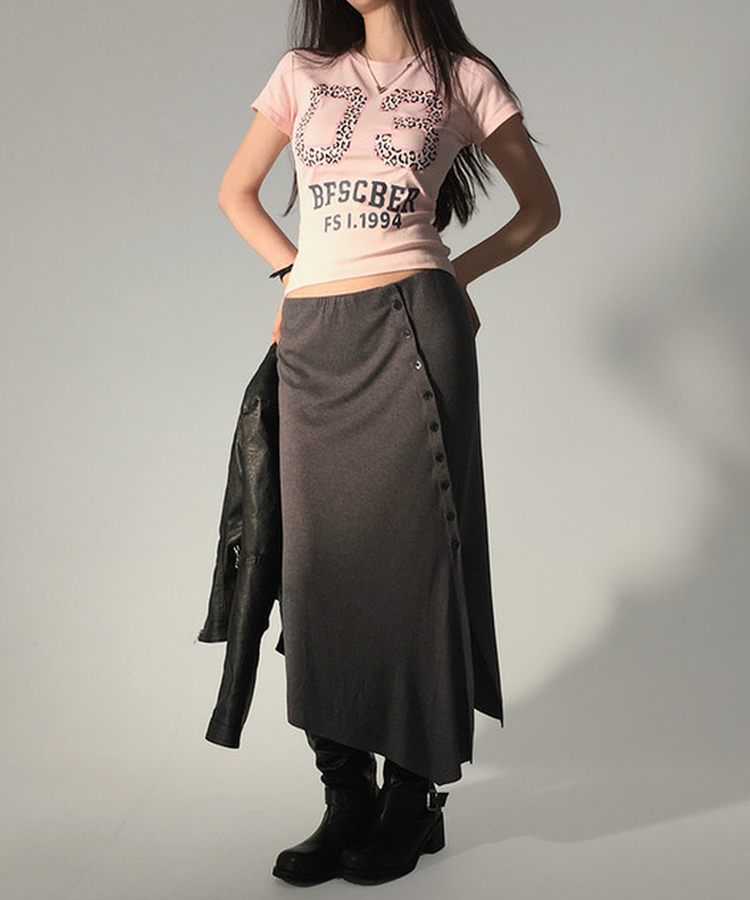 ピンクレオパード半袖Tシャツ PINK