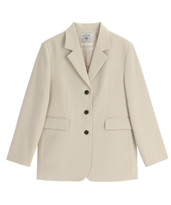 (MADE/ブランドクオリティ/通勤コーデ) クラシック テーラード バックポイント スリット ビジョー シングルジャケット