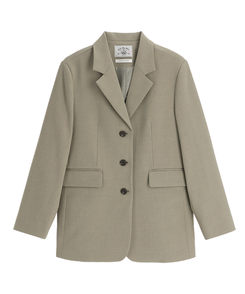 (MADE/ブランドクオリティ/通勤コーデ) クラシック テーラード バックポイント スリット ビジョー シングルジャケット