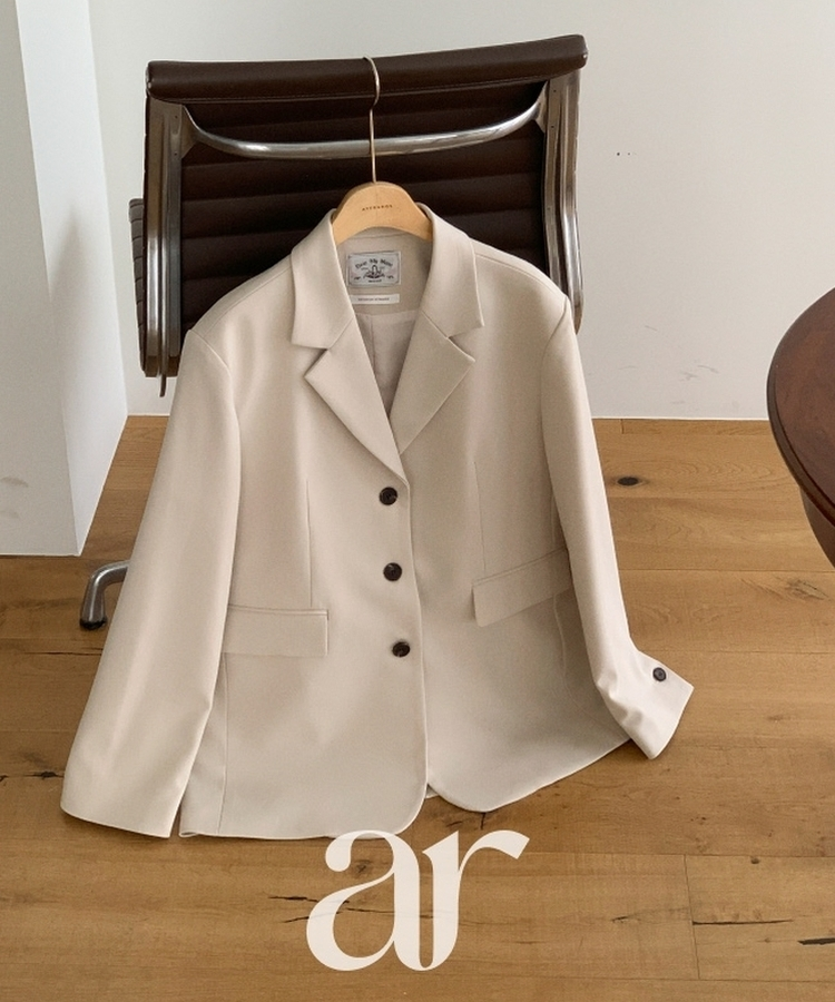 (MADE/ブランドクオリティ/通勤コーデ) クラシック テーラード バックポイント スリット ビジョー シングルジャケット