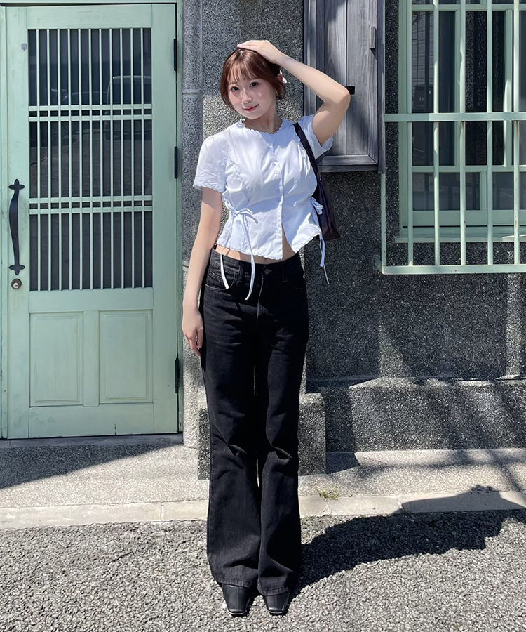 기장별 클래식 세미 부츠컷 데님 블랙