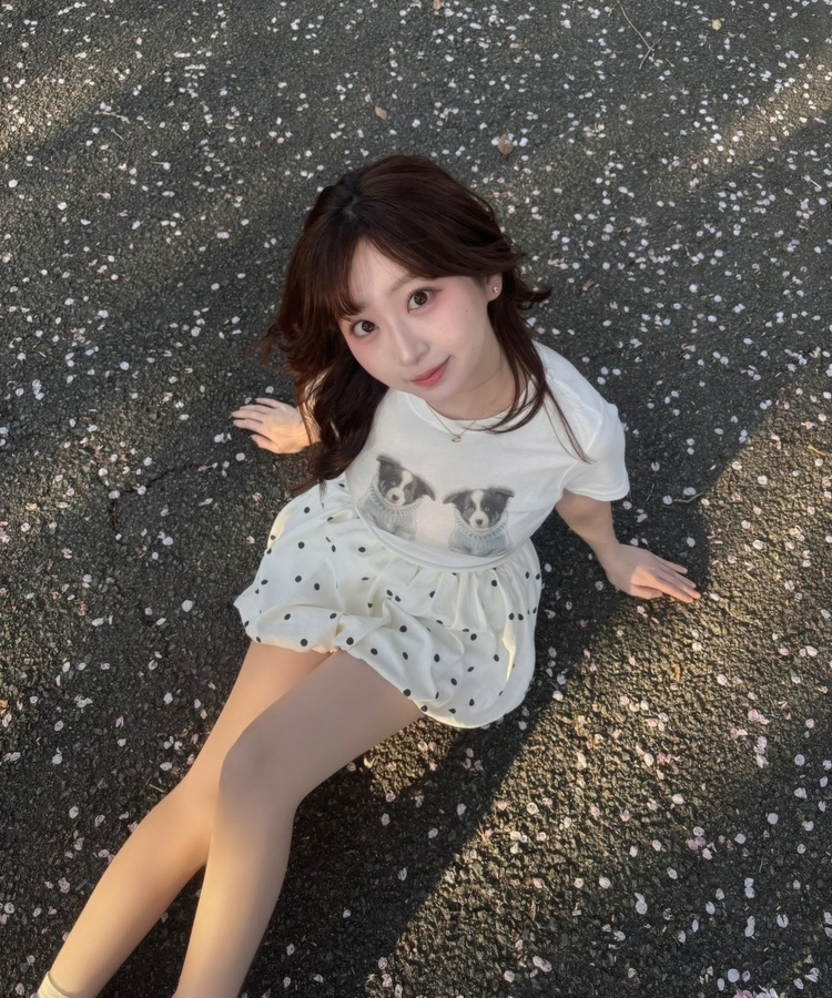 도트 벌룬스커트 아이보리